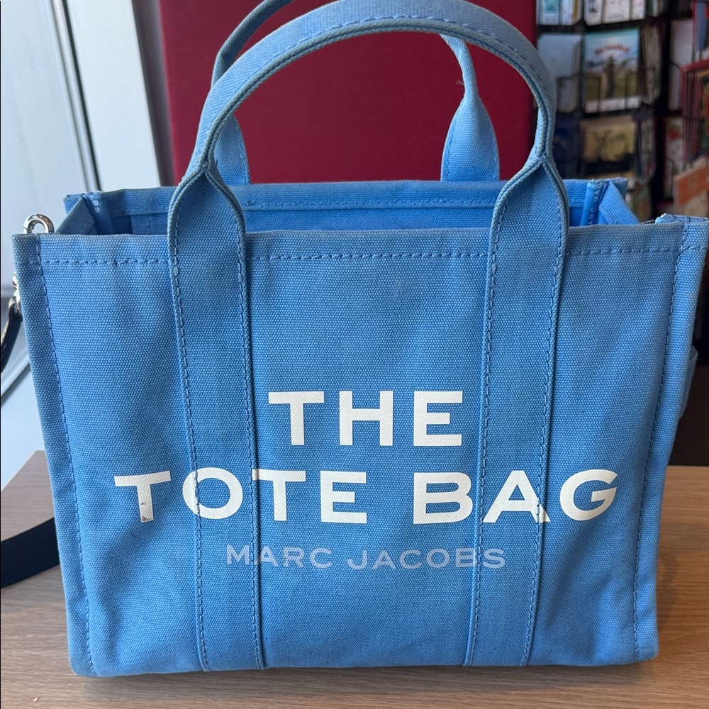 Marc Jacobs Spring Blue Canvas Tote USED
